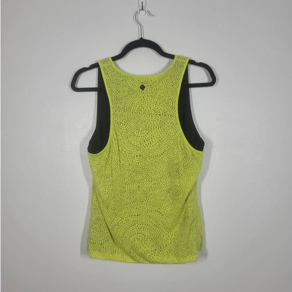 Prana Mika Workout Top Size L Double Layer Tank Racerback Sleeveless Bubble Hem - Picture 3 of 7